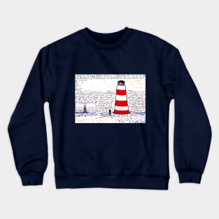Two Lighthouses Crewneck Sweatshirt